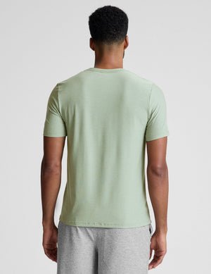green men's short sleeve top.