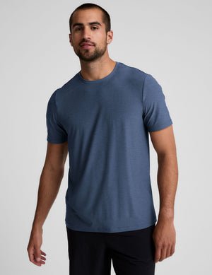 blue short sleeve men's t-shirt.