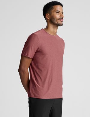 pink short sleeve men's crewneck t-shirt.