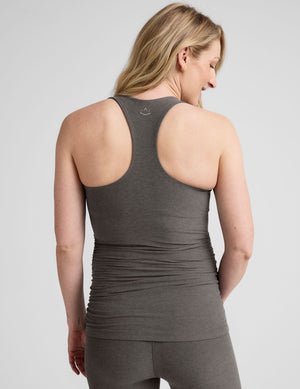 grey racerback maternity tank top.