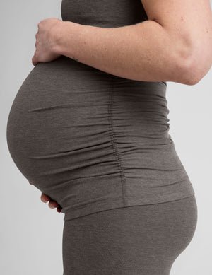 grey racerback maternity tank top.